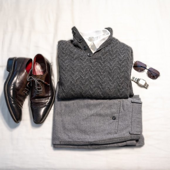 Charcoal Cashmere Sweater - Picture 2 of 5